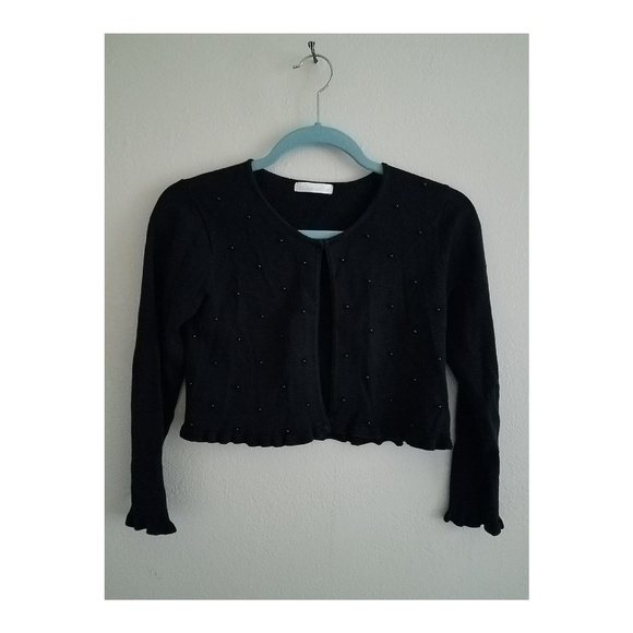 short black cardigan sweater